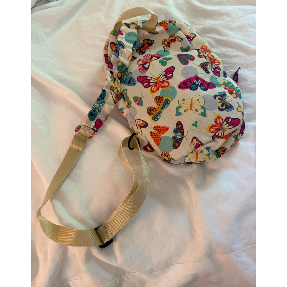 Lily Bloom Butterfly Print Crossbody Backpack Convertible Bag Purse Mini Adjust - Picture 4 of 12